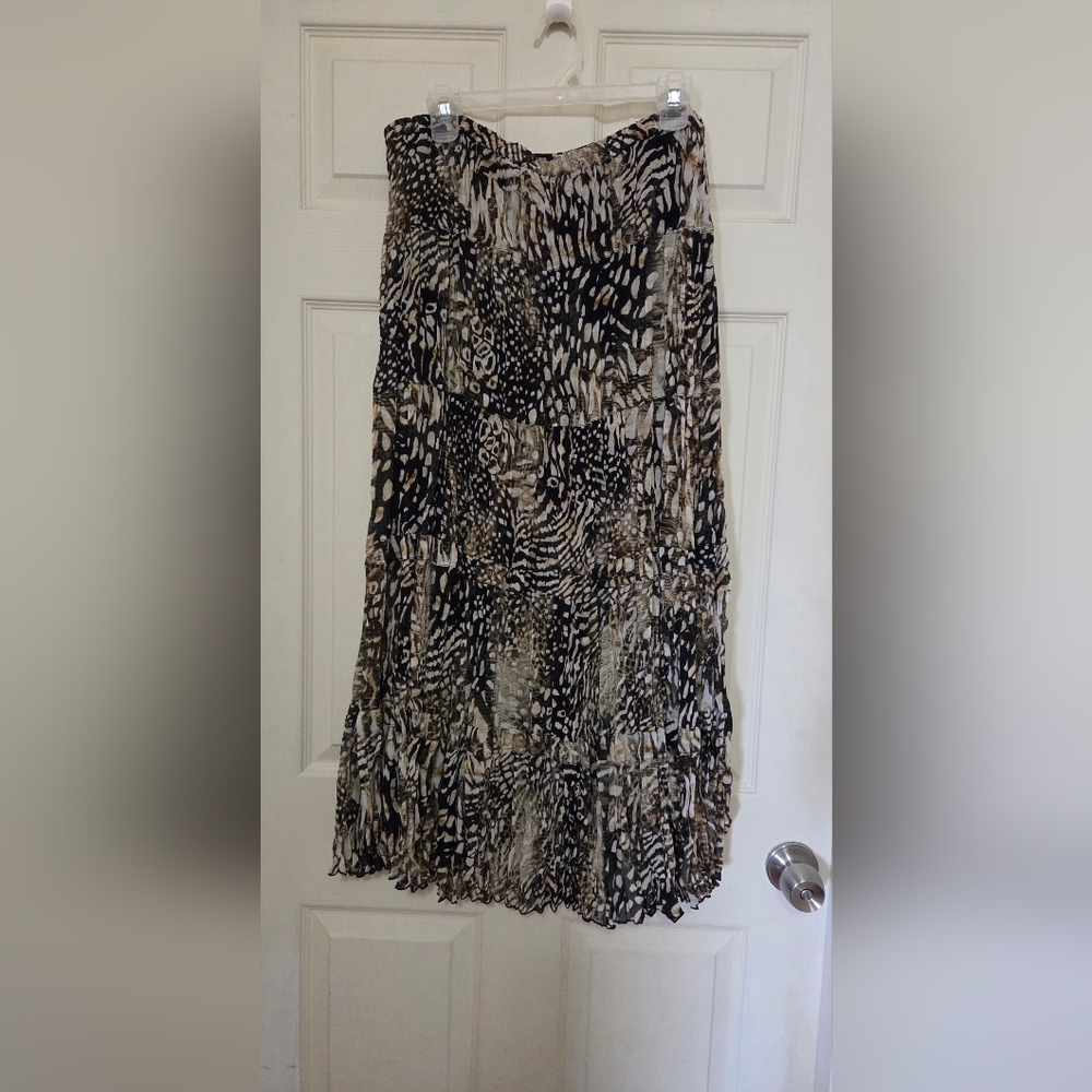 Chico's Stylish Black and Cream Women's Skirt 16/18